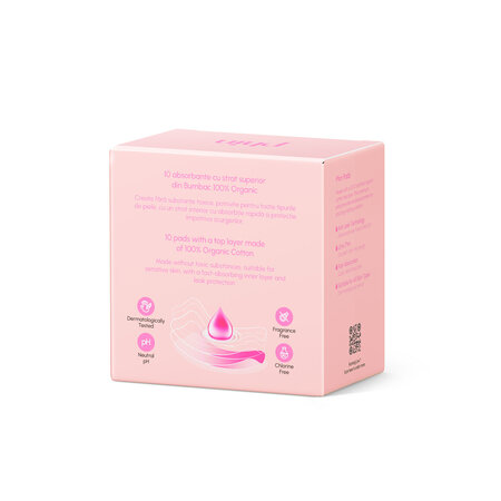 Absorbante de zi din bumbac organic, 10 bucati, Phin 761049