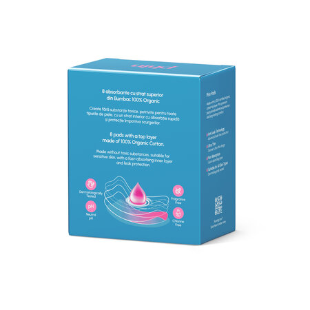 Absorbante de noapte din bumbac , 8 bucati, Phin 823565