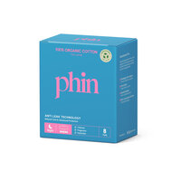 Absorbante de noapte din bumbac , 8 bucati, Phin
