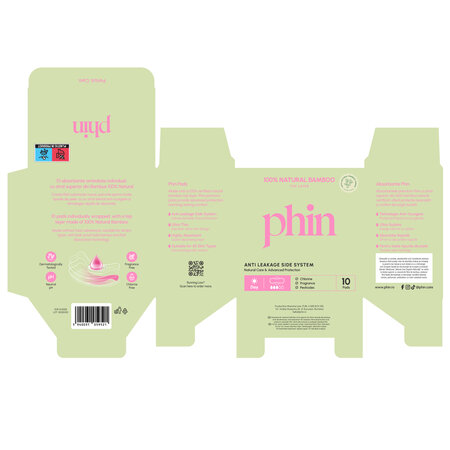 Absorbante de zi din bambus natural, 10 bucati, Phin 823577