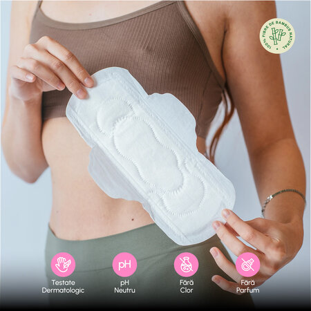 Absorbante de zi din bambus natural, 10 bucati, Phin 761025