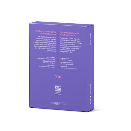 Plasturi termici pentru crampe menstruale, 3 bucati, Phin 761085