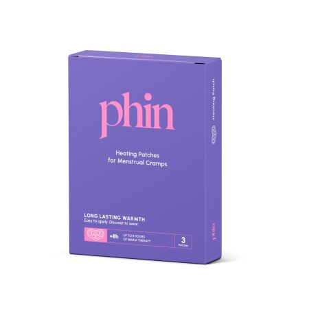 Plasturi termici pentru crampe menstruale, 3 bucati, Phin