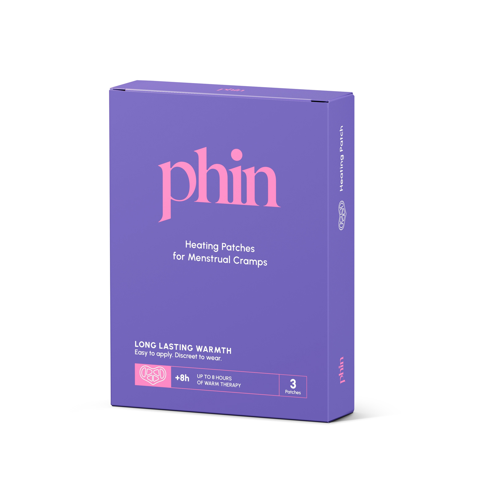 Plasturi termici pentru crampe menstruale, 3 bucati, Phin