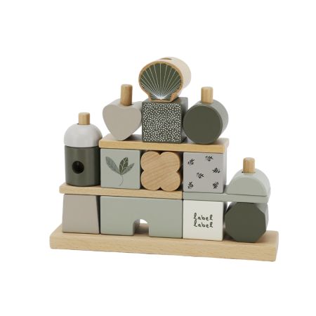 LABEL LABEL  CUBURI DE CONSTRUCTIE DIN LEMN-OLIVE GREEN  LLWT-10282