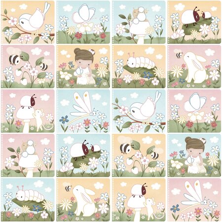 Carte de colorat cu creioane Rosa, 2 ani+, Little Dutch 761145