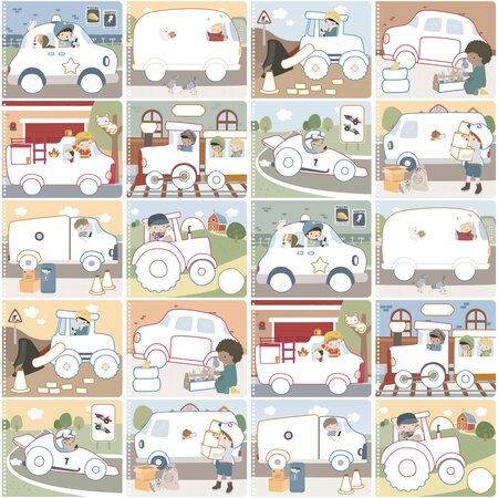 Carte de colorat cu creioane Jim, 2 ani+, Little Dutch 761156