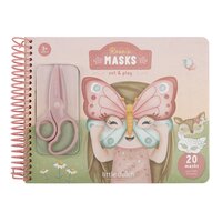 Carte cu masti pentru decupat, stickere si foarfeca incluse Rosa, 3 ani+, Little Dutch