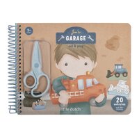 Carte cu activitati pentru decupat, stickere si foarfeca incluse Jim, 3 ani+, Little Dutch