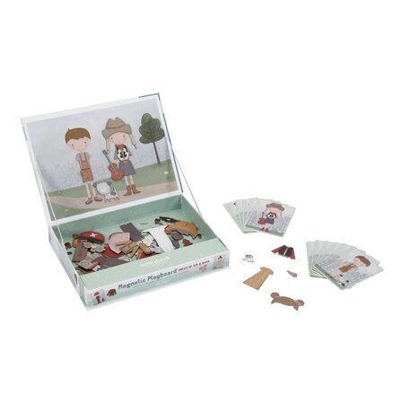 Puzzle magnetic FSC cu Jim si Rosa, 3 ani+, Little Dutch 761405