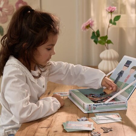Puzzle magnetic FSC cu Jim si Rosa, 3 ani+, Little Dutch 761403