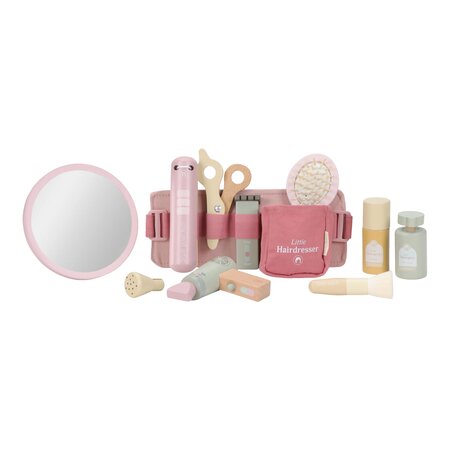 Set pentru coafor din lemn FSC, Pink, 3 ani+, Little Dutch 761506
