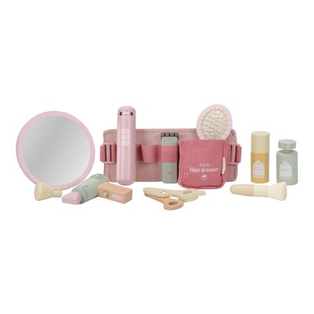 Set pentru coafor din lemn FSC, Pink, 3 ani+, Little Dutch 761508