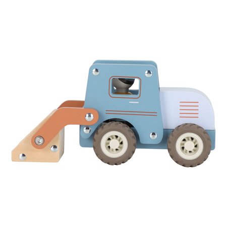Masinuta din lemn FSC, Buldozer, 18 luni+, Little Dutch 761531