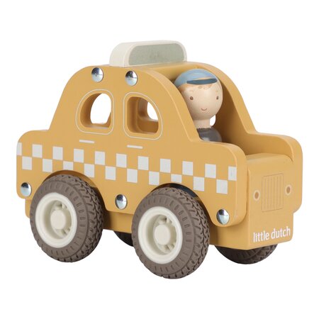 Masinuta din lemn FSC, Taxi, 18 luni+, Little Dutch 761624