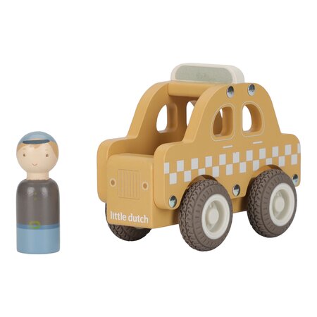 Masinuta din lemn FSC, Taxi, 18 luni+, Little Dutch 761625