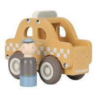 Masinuta din lemn FSC, Taxi, 18 luni+, Little Dutch