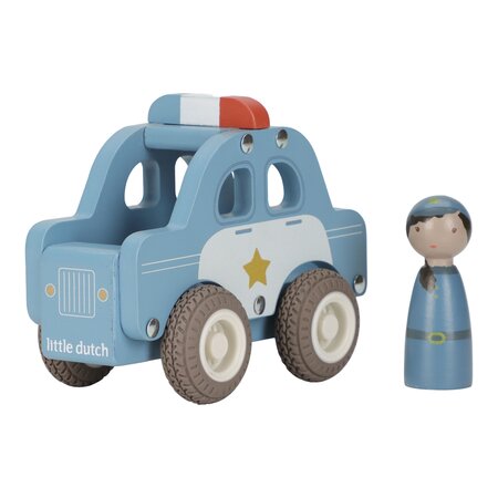 Masinuta din lemn FSC, Politie, 18 luni+, Little Dutch 761670