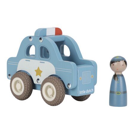 Masinuta din lemn FSC, Politie, 18 luni+, Little Dutch 761668