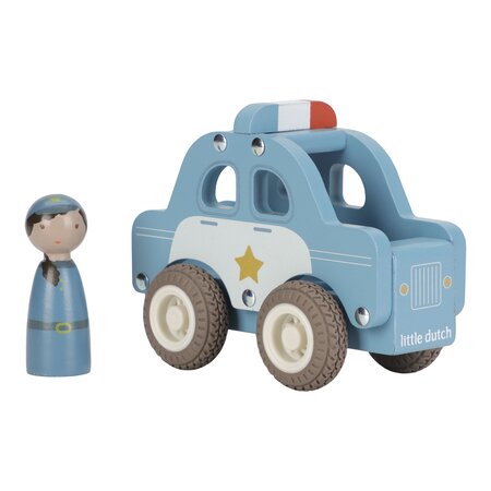 Masinuta din lemn FSC, Politie, 18 luni+, Little Dutch 761669