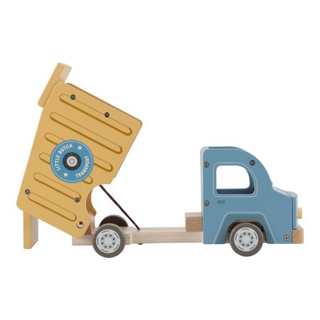 Masina din lemn FSC cu accesorii, Camion de transport, 18 luni+, Little Dutch 761964
