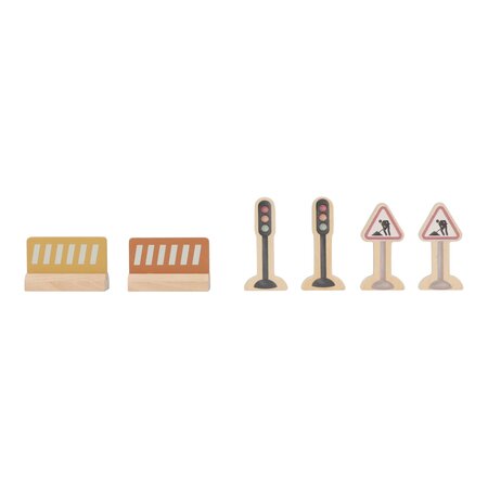 Macara din lemn cu accesorii si sine de tren, 3 ani+, Little Dutch 761979