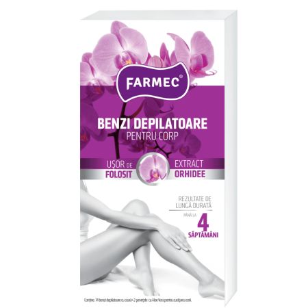 Benzi depilatoare cu extract de orhidee, Farmec