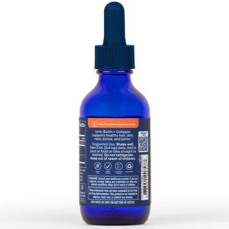 Biotina+Colagen lichid cu aroma de capsuni/mango, 59 ml, Trace Minerals 763268