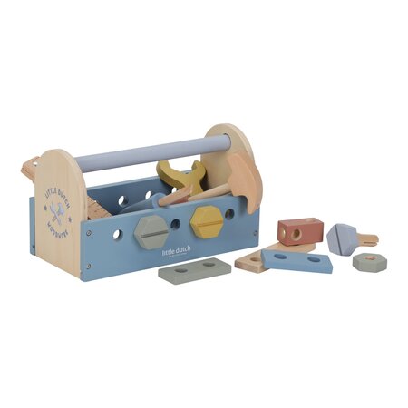 Trusa de scule din lemn FSC, 3 ani+, Little Dutch 761994