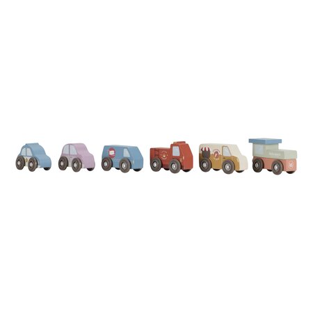 Garaj stivuibil cu masinute utilitare incluse, Multicolor, 18 luni+, Little Dutch 762031