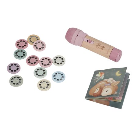 Proiector cu 12 povesti Fairy Garden, 3 ani+, Little Dutch 762153