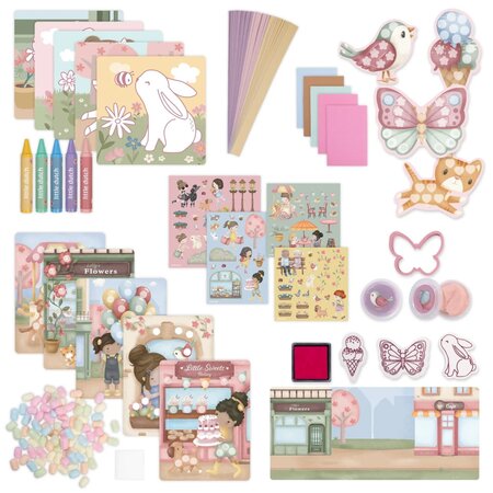 Cutie cu activitati creative XL Rosa, 3 ani+, Little Dutch 762184