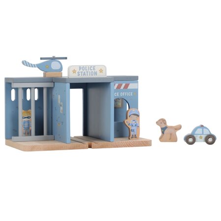 Sectie de politie cu figurine din lemn FSC, 2 ani+, Little Dutch 762217
