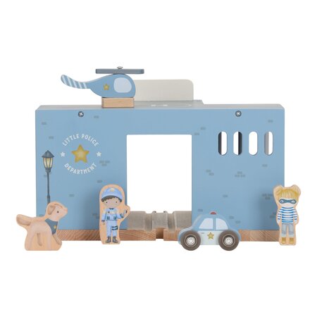 Sectie de politie cu figurine din lemn FSC, 2 ani+, Little Dutch 762215