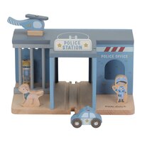 Sectie de politie cu figurine din lemn FSC, 2 ani+, Little Dutch