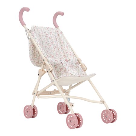 Carucior din metal pentru papusi, White, 3 ani+, Little Dutch 762234