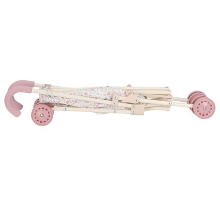 Carucior din metal pentru papusi, White, 3 ani+, Little Dutch 762236