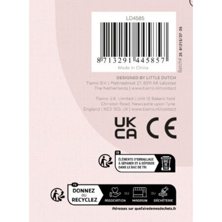 Carucior din metal pentru papusi, White, 3 ani+, Little Dutch 762235