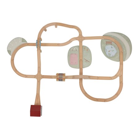 Set de sine din lemn FSC, 3 ani+, 113 piese, Little Dutch 762250