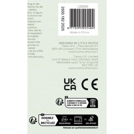 Set de sine din lemn FSC, 3 ani+, 113 piese, Little Dutch 762247