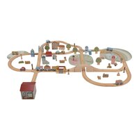 Set de sine din lemn FSC, 3 ani+, 113 piese, Little Dutch