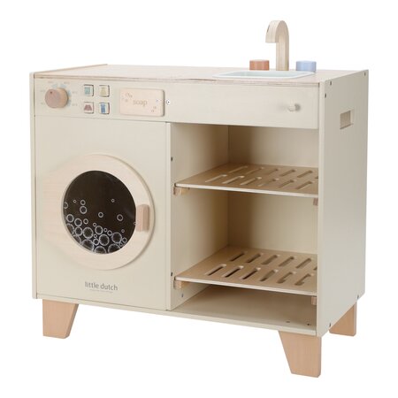 Masina de spalat din lemn cu chiuveta, 3 ani+, Little Dutch 762262