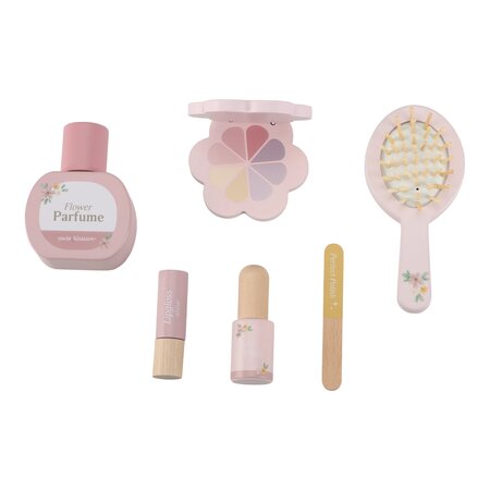 Masuta de toaleta cu accesorii pentru jocul de rol, Pink, 3 ani+, Little Dutch 762297