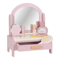 Masuta de toaleta cu accesorii pentru jocul de rol, Pink, 3 ani+, Little Dutch