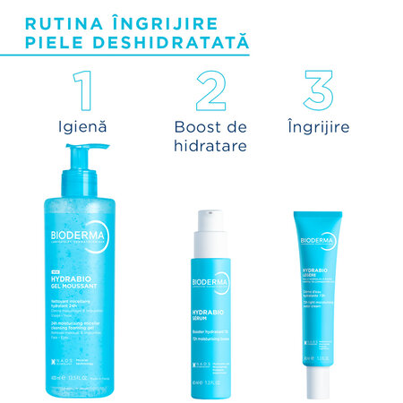 Crema intens hidratanta pe baza de apa Hydrabio Riche, 40 ml, Bioderma 762331