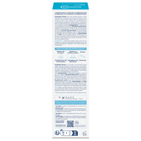 Crema intens hidratanta pe baza de apa Hydrabio Riche, 40 ml, Bioderma 762335