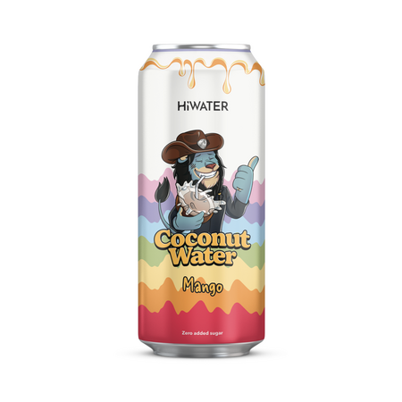Apa de cocos naturala cu suc natural de mango, 320 ml, Hiwater