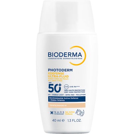 Crema de fata cu protectie solara SPF 50+ Photoderm Xdefense Ultra Fluid Fototip 1, 40 ml, Bioderma
