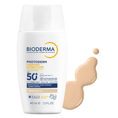 Crema de fata cu protectie solara SPF 50+ Photoderm Xdefense Ultra Fluid Fototip 1, 40 ml, Bioderma 762622