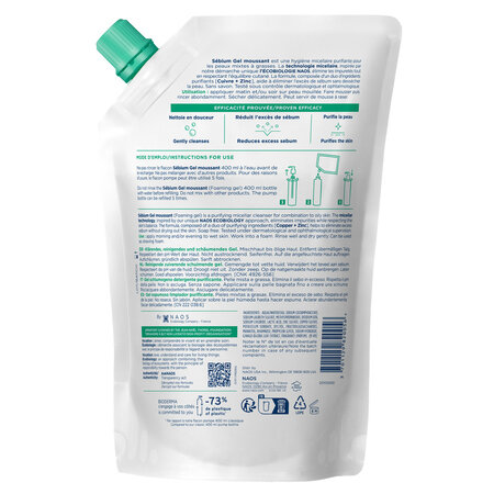 Rezerva eco gel spumant purifiant Sebium, 400 ml, Bioderma 762636